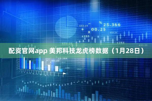 配资官网app 美邦科技龙虎榜数据（1月28日）
